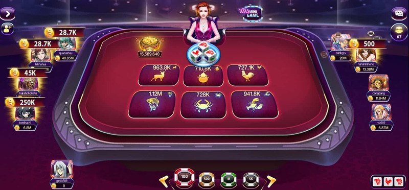 các bước chơi game bầu cua